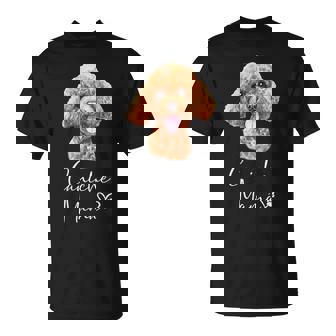 Caniche Mamá Perro Regalo De Madre Caniche Cuello Camiseta unisex - Regaloses