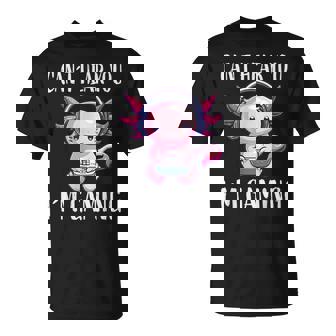 Can`t Hear You I`m Gaming Axolotl Gamer T-Shirt | Mazezy