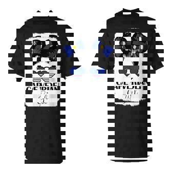 Cape Verde Girl Cabo Verde Flag Roots Pride Heritage T-Shirt | Mazezy