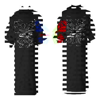 Cape Verde And Portugal Mix Butterfly Cabo Verde Portuguese T-Shirt | Mazezy