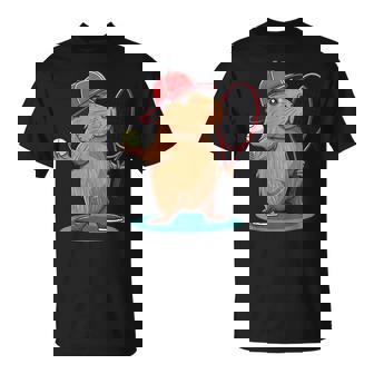 Capybara Amusant Portant Une Casquette De Joueur De Tennis T-Shirt - Cadeauxyz