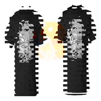 Capybara Bubble Tea Kawaii Niña Disfraz De Capibara Camiseta unisex - Regaloses