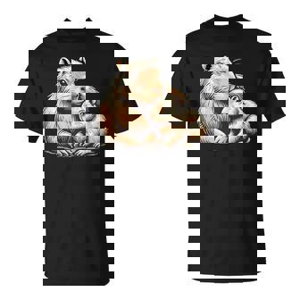 Capybara Mom And Baby Mother's Day T-Shirt | Mazezy