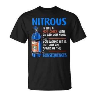 Car Guy Nitrous Is Like A Hot Chick With An Std You Know T-Shirt - Thegiftio UK