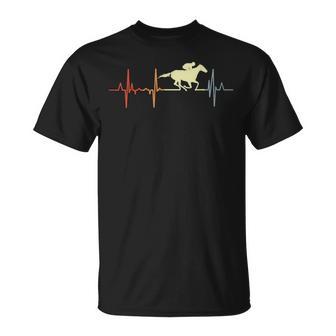 Cardiogramme Rétro Des Courses De Chevaux T-Shirt - Cadeauxyz