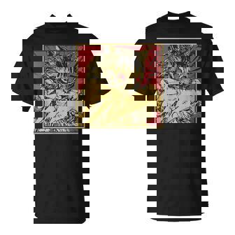 Cat Bite Horror Anime Creepy Crazy Cat Japanese T-Shirt | Seseable UK