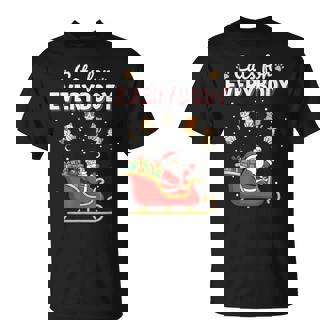 Cat Cats For Everybody Christmas Santa Xmas Kittens T-Shirt | Mazezy