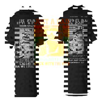 Cat Papa Just A Dad Who Always Came Back With The Milk T-Shirt - Monsterry