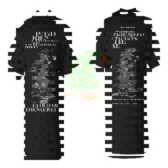 Cat Pushing Pretend I’m The Christmas Tree Over T-Shirt | Mazezy