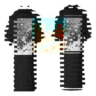 Cat Reindeer Santa Christmas For Men Women Kid T-Shirt | Mazezy