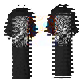 Cat Trippy Selfie Weirdcore Nerd Photography Tank Top T-Shirt | Mazezy