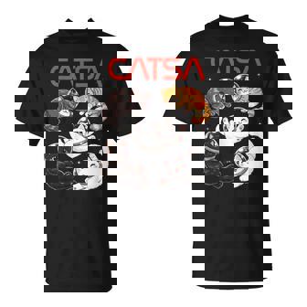 Catsa Cat Astronaut Universe Space Kitten Lover Galaxy T-Shirt - Thegiftio