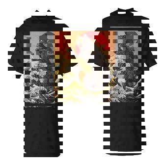 Catzilla Cat Japanese Anime Kawaii Sunset T-Shirt | Mazezy