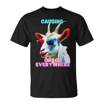 Causer Le Chaos Partout De Chèvre Excitant Drôle Et Fou T-Shirt - Cadeauxyz