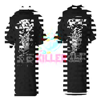 Cereal Killer Adult Humor Print T-Shirt - Thegiftio