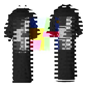 Chad Central African Republic Half Flag Chadian CAR Roots T-Shirt | Mazezy