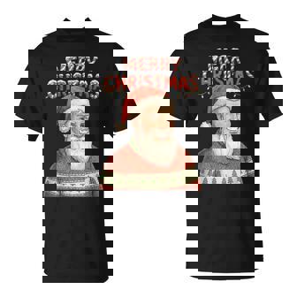 Chad Meme Manly Santa Claus Merry Christmas Humor T-Shirt | Mazezy