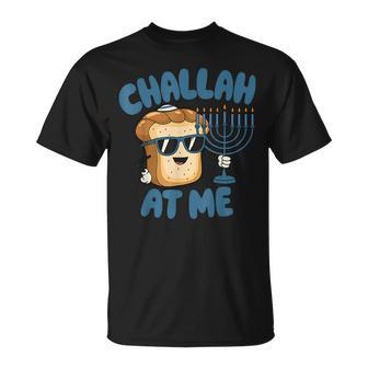 Challah At Me Hanukkah Bread Menorah Holiday Kids T-Shirt | Mazezy
