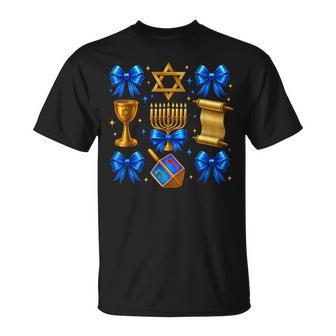 Chanukah Count Blessings Trend Hanukkah Jewish Menorah T-Shirt | Mazezy
