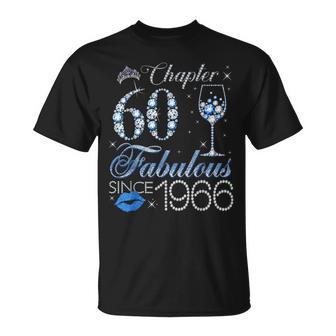 Chapter 60 60Th Birthday Crown Wine Glass Denim And Diamonds T-Shirt | Mazezy