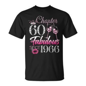 Chapter 60 Fabulous Since 1966 60Th Birthday Ladies Women T-Shirt - Thegiftio UK