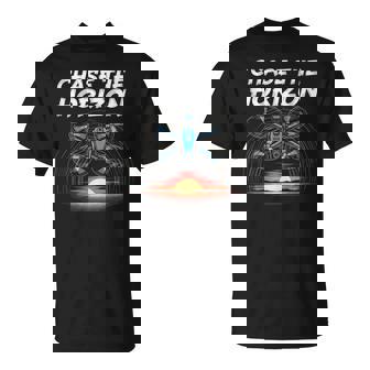 Chase The Horizon Sunset Flight FPV Exploration Drone Tank Top T-Shirt | Mazezy