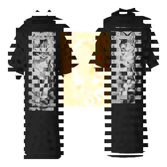 Chat Tricolore Japonais Fleur Japonaise Kanji Zoo Maman Papa T-Shirt - Cadeauxyz