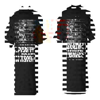 Checkmate In Progress American Flag Chess Pieces USA T-Shirt | Mazezy