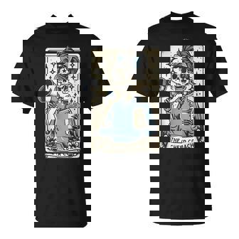 Cheer Coach Tarot Card Skeleton Cheerleading Coach Halloween T-Shirt | Mazezy