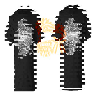 Cheer G-Ma Grandma Bow Sport Cheerleader Cheerleading Orange T-Shirt | Mazezy