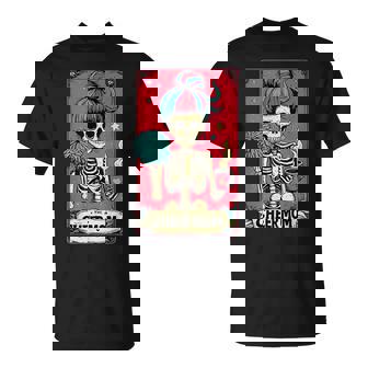 Cheer Mom Tarot Card Skeleton Cheerleading Coach Women T-Shirt | Mazezy
