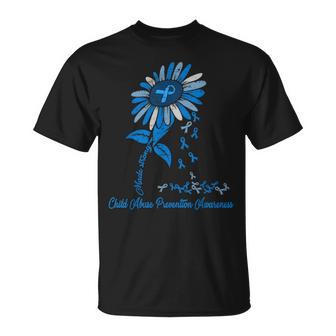 Child Abuse Prevention Sunflower Child Abuse Awareness T-Shirt - Thegiftio