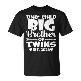 Only Child Big Brother Of Twins 2026 Baby Announcement T-Shirt - Thegiftio UK