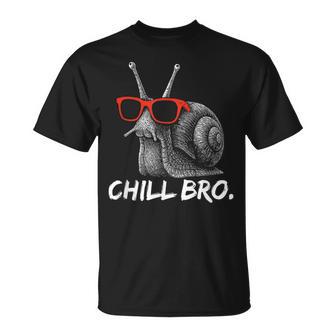 Chill Bro – Lustigeschnecke Mitonnenbrille Gamer T-Shirt - Geschenkecke