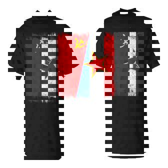 China Yugoslavia Half Flag Chinese Yugoslavian Heritage T-Shirt | Mazezy