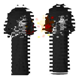 Chinese Horse Boston Terrier Kids Womens Happy New Year T-Shirt | Mazezy