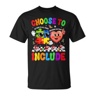 Choose To Include Inclusion Matters Autism Awareness Teacher T-Shirt - Thegiftio UK