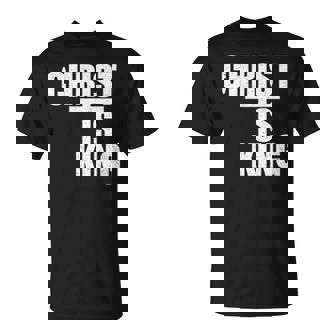 Christ Is King Jesus Is King Cross Crucifix T-Shirt - Thegiftio