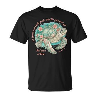 Christian N Sea Turtle Psalm 69 T-Shirt - Monsterry