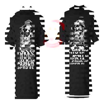 Christmas Is Better With Australian Shepherd Love T-Shirt | Mazezy