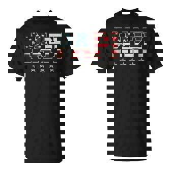 Christmas Papi Father's Day American Flag 4th Of July Xmas T-Shirt | Mazezy