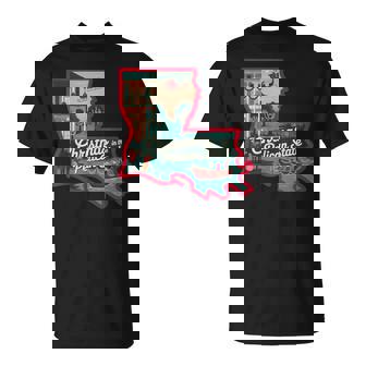 Christmas In The Pelican State Louisiana T-Shirt | Mazezy