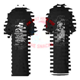 Christmas Raccoon Shirt I'm Just Here For The Snacks T-Shirt | Mazezy