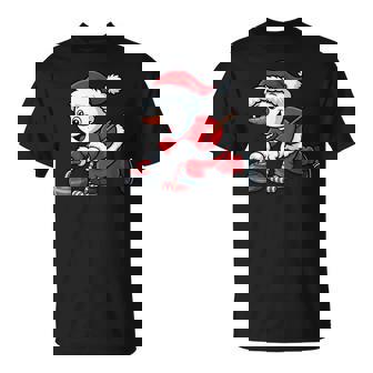 Christmas Santa Snowman Curling Player Toddler Kids T-Shirt | Mazezy