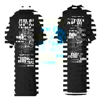 Christmas Step Dad Is My Name Fishing Is My Game Family T-Shirt | Mazezy