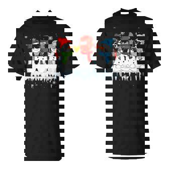 Christmas Three Snowmen Sunglasses Welder Tools T-Shirt | Mazezy