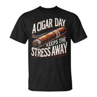 Cigars Smoking Cigar Smoke A Cigar A Day T-Shirt - Thegiftio UK