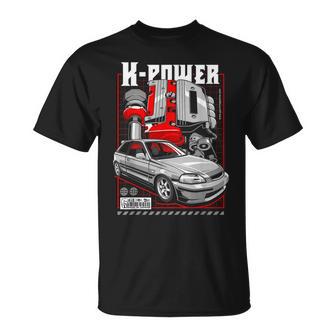 Civic Ek K Engine Type R Japanese Car T-Shirt - Thegiftio UK