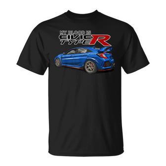 Civic Type R Ek Japanese Car My Blood Is T-Shirt - Thegiftio UK