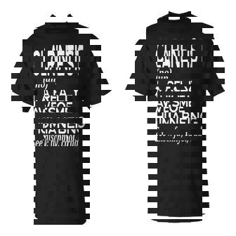 Clarinetist Definition Marching Band Orchestra T-Shirt | Mazezy